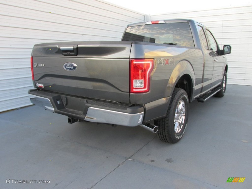 2015 F150 XLT SuperCab 4x4 - Magnetic Metallic / Medium Earth Gray photo #4