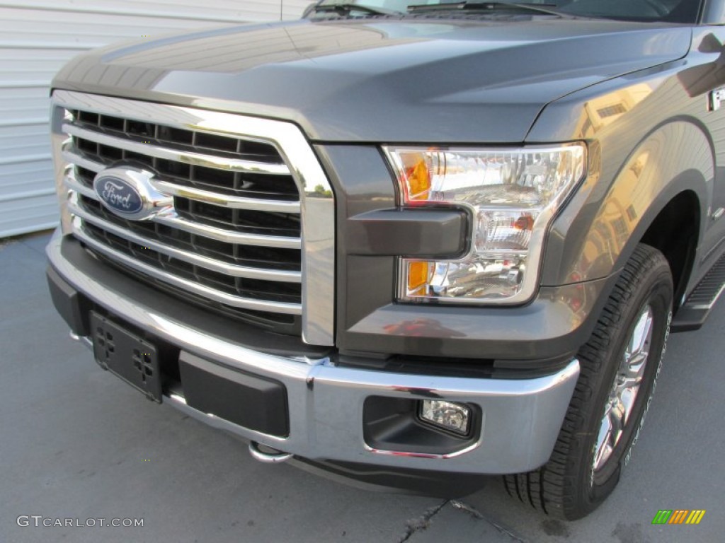 2015 F150 XLT SuperCab 4x4 - Magnetic Metallic / Medium Earth Gray photo #10