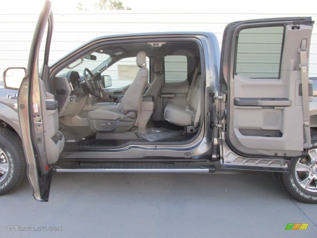 2015 F150 XLT SuperCab 4x4 - Magnetic Metallic / Medium Earth Gray photo #19