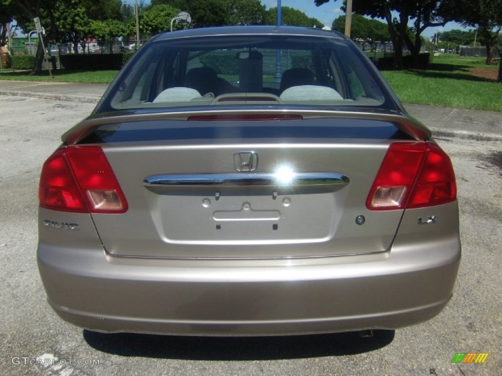 2001 Civic LX Sedan - Titanium Metallic / Beige photo #4