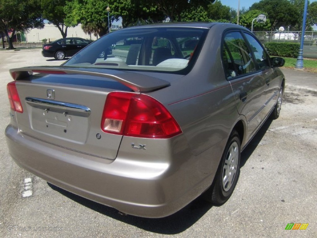 2001 Civic LX Sedan - Titanium Metallic / Beige photo #5
