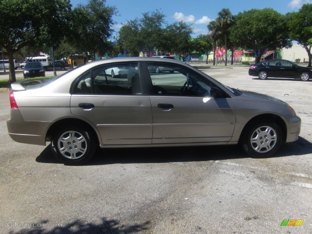 2001 Civic LX Sedan - Titanium Metallic / Beige photo #6