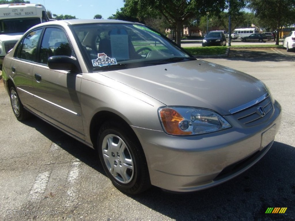 Titanium Metallic 2001 Honda Civic LX Sedan Exterior Photo #107720235