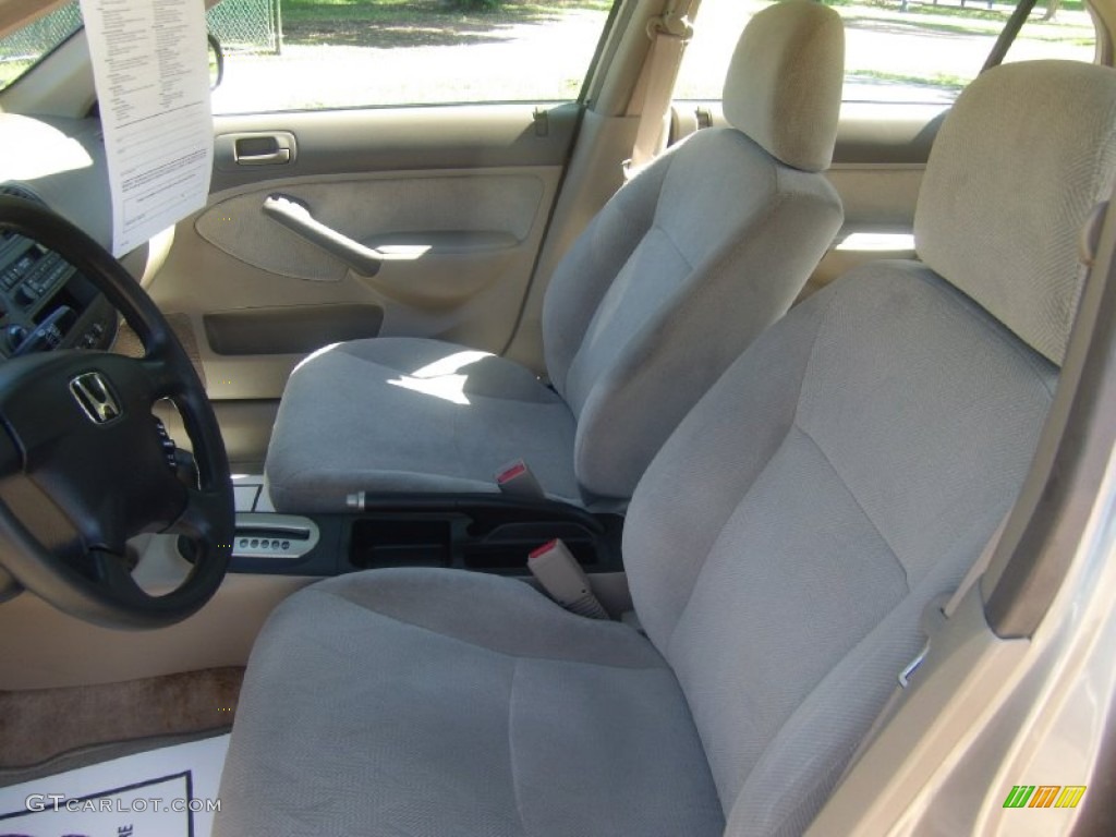 2001 Civic LX Sedan - Titanium Metallic / Beige photo #8