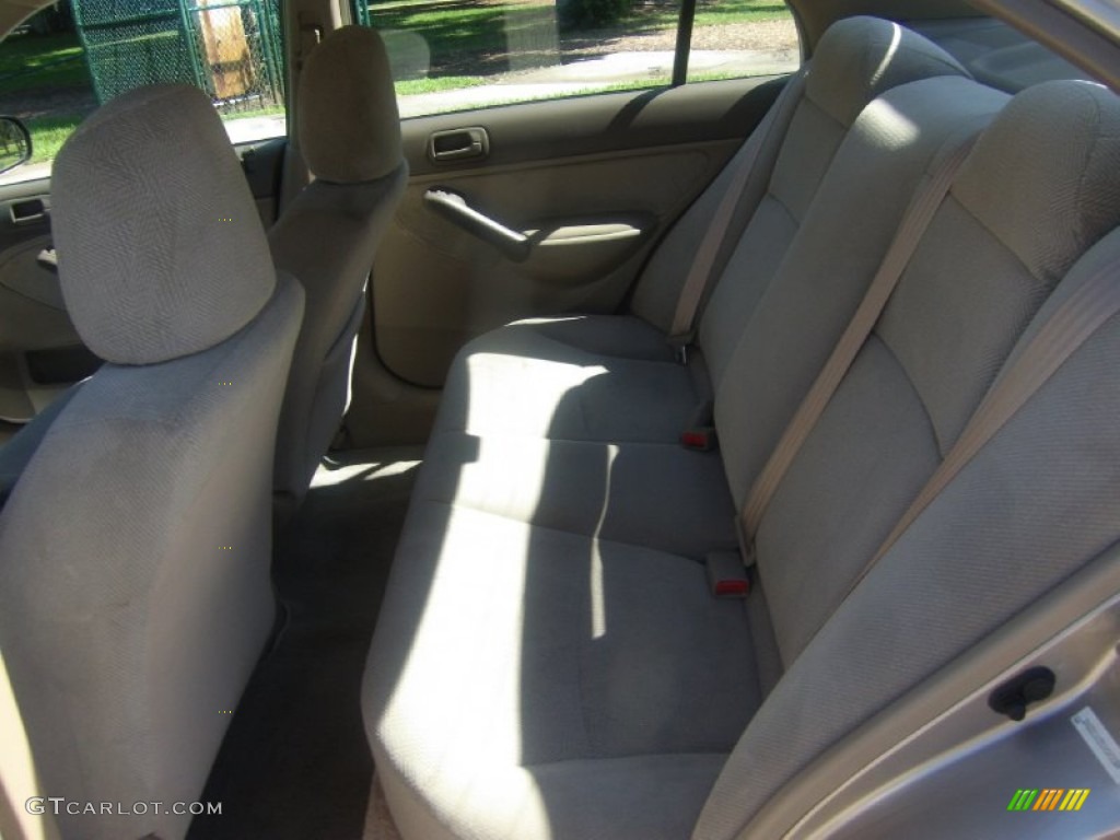 2001 Civic LX Sedan - Titanium Metallic / Beige photo #11