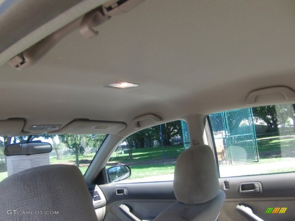 2001 Civic LX Sedan - Titanium Metallic / Beige photo #12