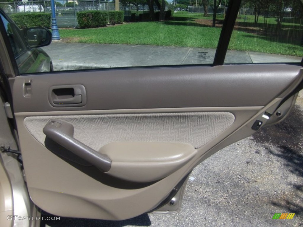 2001 Civic LX Sedan - Titanium Metallic / Beige photo #17