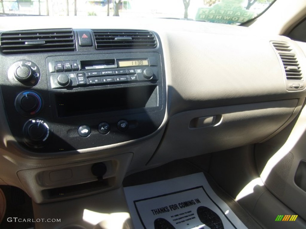 2001 Civic LX Sedan - Titanium Metallic / Beige photo #22