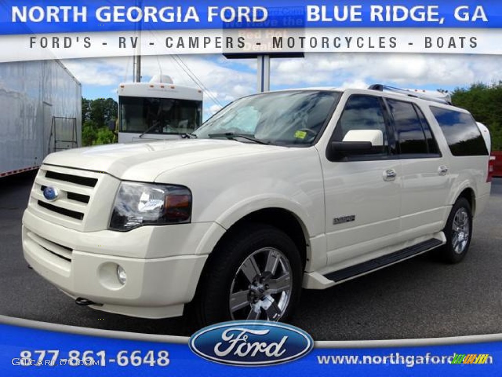 2007 Expedition EL Limited 4x4 - White Sand Tri Coat Metallic / Stone photo #1