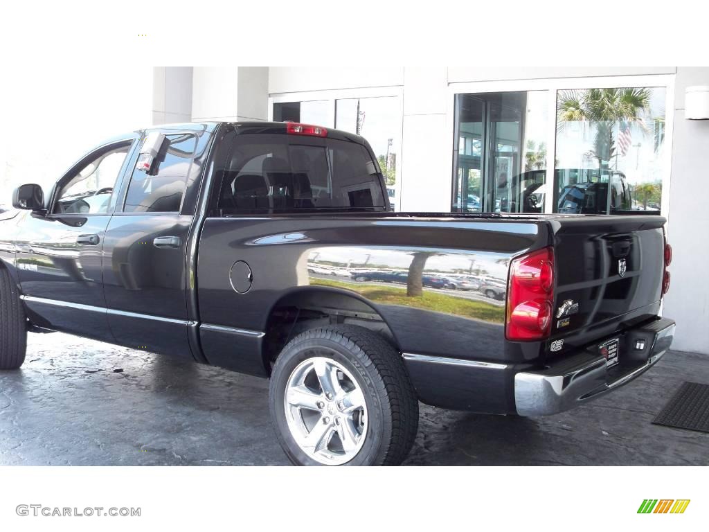 2008 Ram 1500 Big Horn Edition Quad Cab - Brilliant Black Crystal Pearl / Medium Slate Gray photo #8