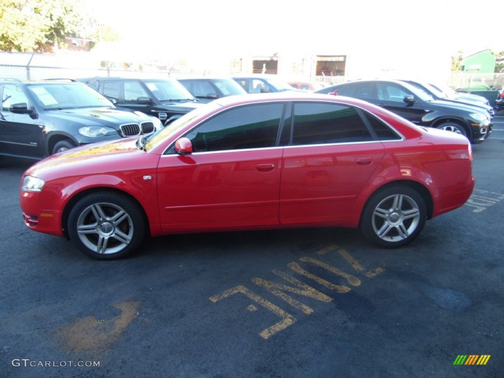 2007 A4 2.0T quattro Sedan - Brilliant Red / Ebony photo #6