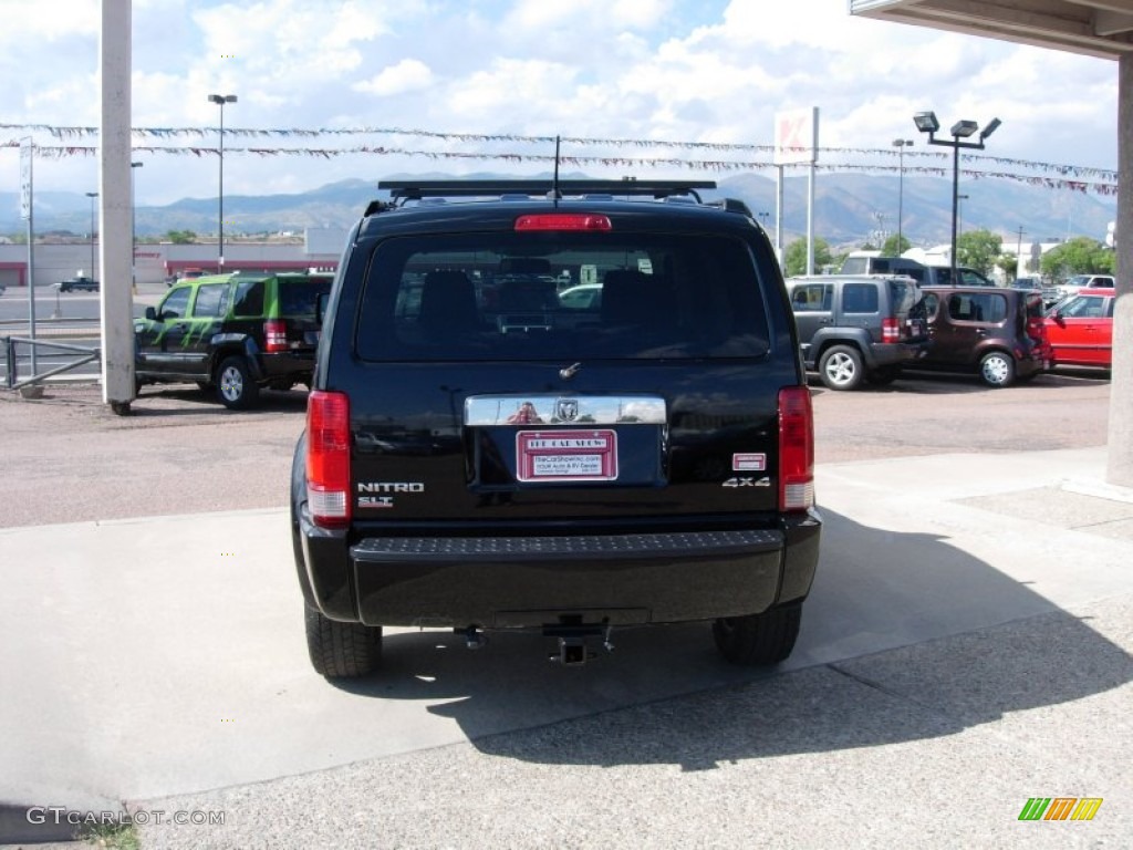 2007 Nitro SLT 4x4 - Black / Dark Khaki/Medium Khaki photo #4