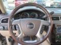 2009 GMC Yukon Cocoa/Light Cashmere Interior Steering Wheel Photo