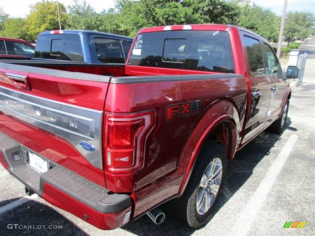 2015 F150 Platinum SuperCrew 4x4 - Ruby Red Metallic / Platinum Black photo #7