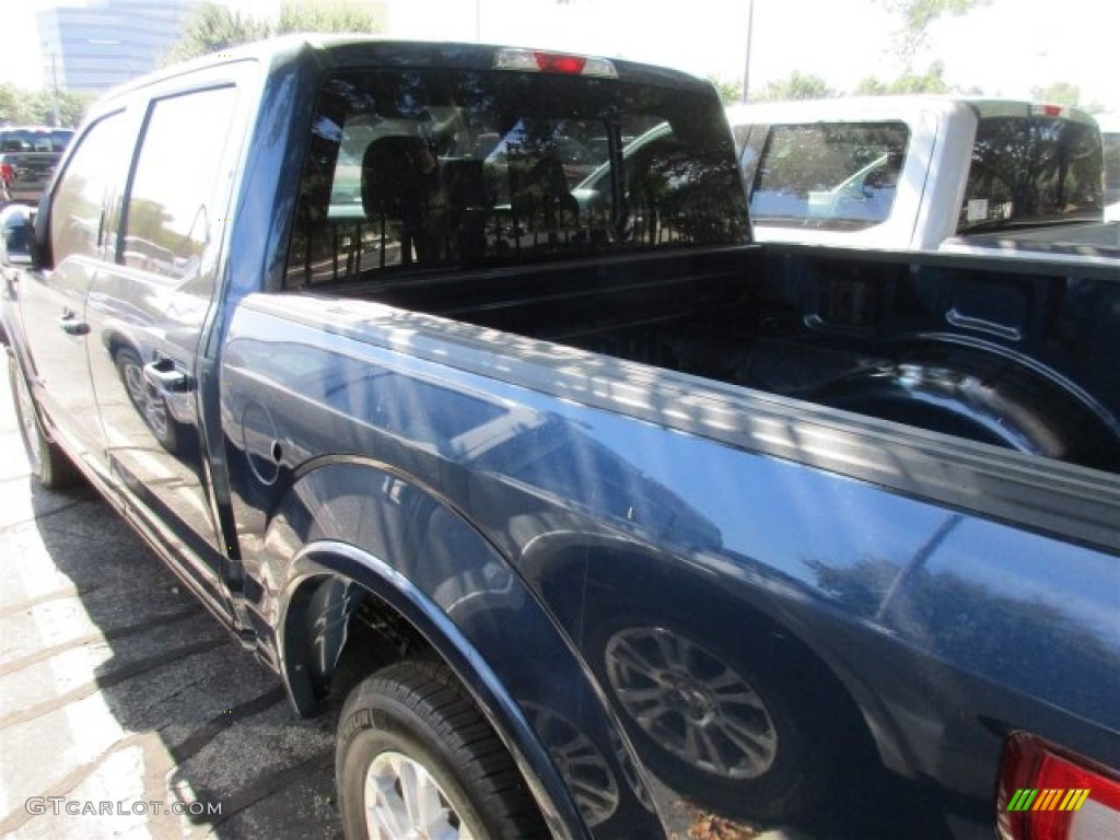 2015 F150 Lariat SuperCrew - Blue Jeans Metallic / Black photo #5