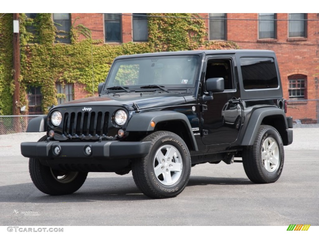 Black 2014 Jeep Wrangler Sport 4x4 Exterior Photo #107731100