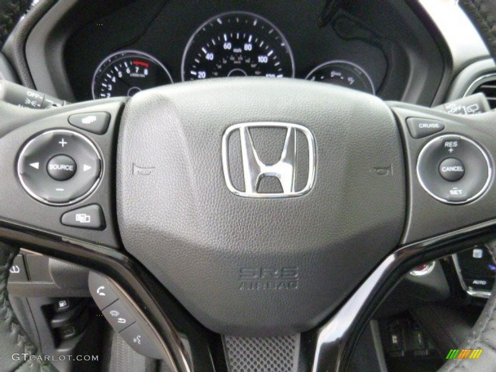 2016 Honda HR-V EX-L Navi Black Steering Wheel Photo #107731133
