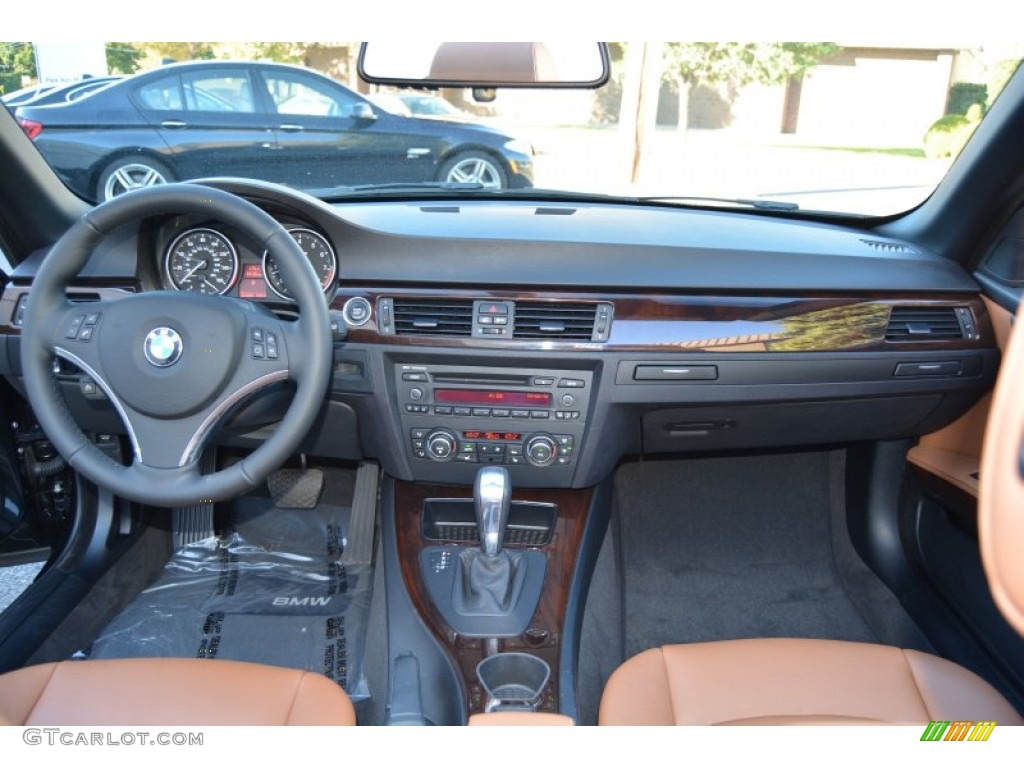 2012 BMW 3 Series 328i Convertible Saddle Brown Dashboard Photo #107732249