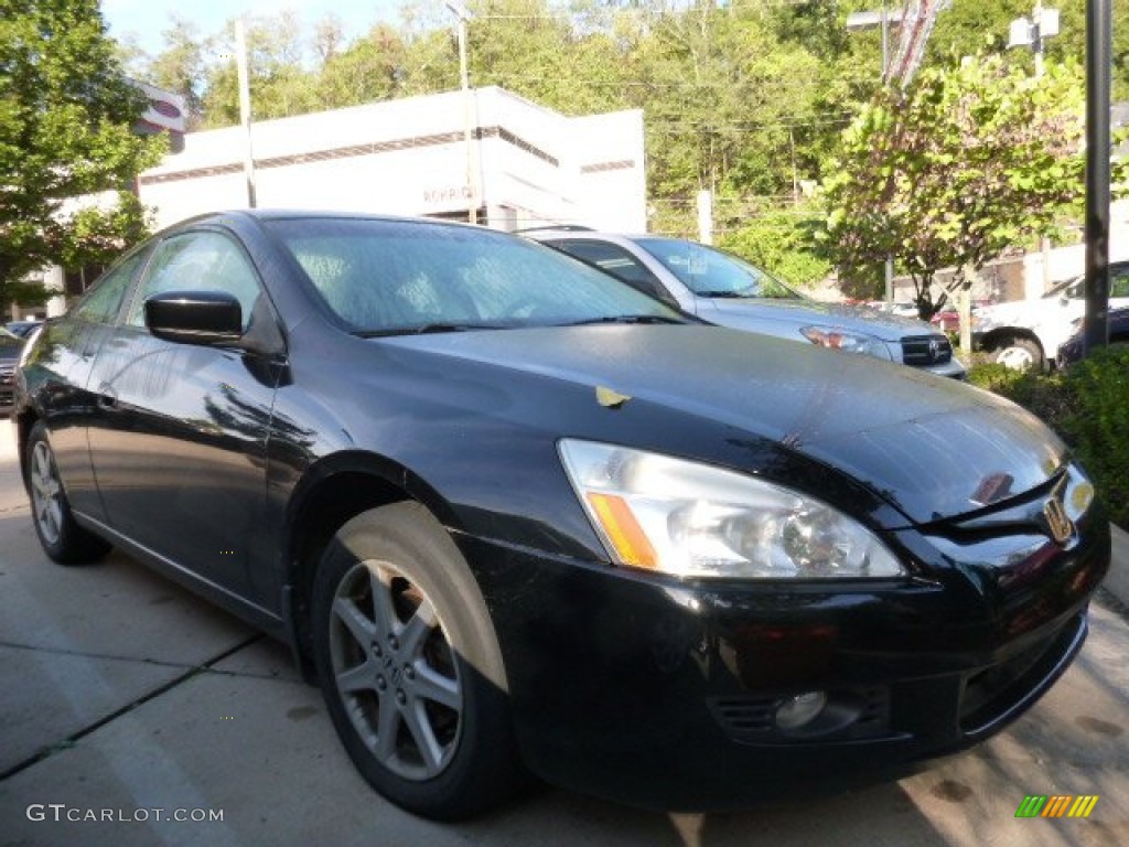 2003 Accord EX V6 Coupe - Nighthawk Black Pearl / Black photo #1
