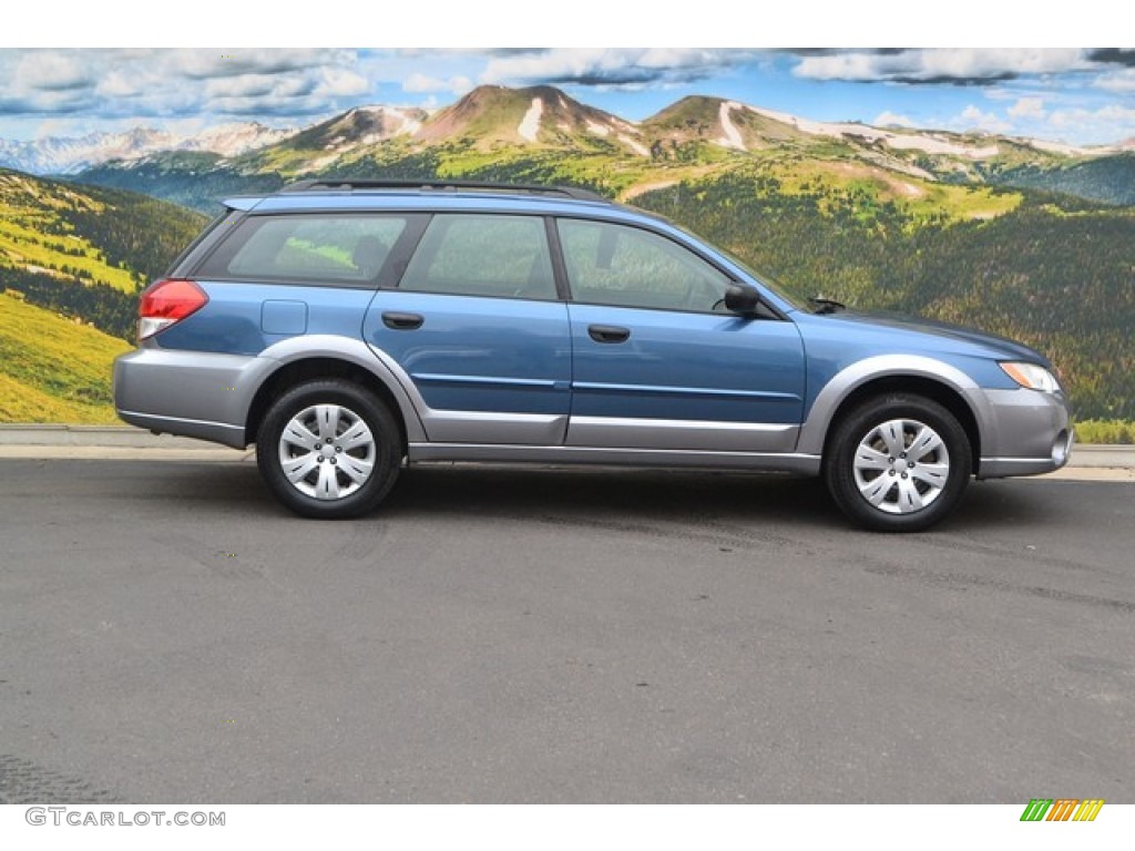 2009 Outback 2.5i Wagon - Newport Blue Pearl / Off Black photo #2