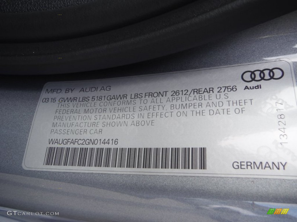 2016 A6 2.0 TFSI Premium Plus quattro - Tornado Grey Metallic / Black photo #40