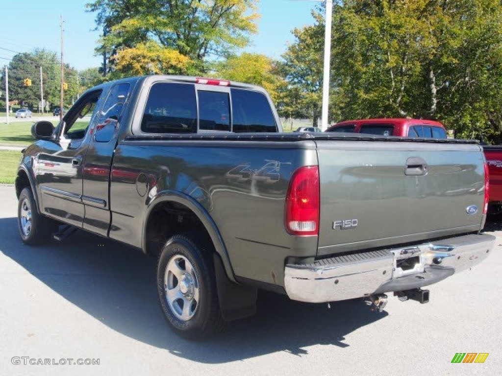 2002 F150 XLT SuperCab 4x4 - Estate Green Metallic / Dark Graphite photo #3