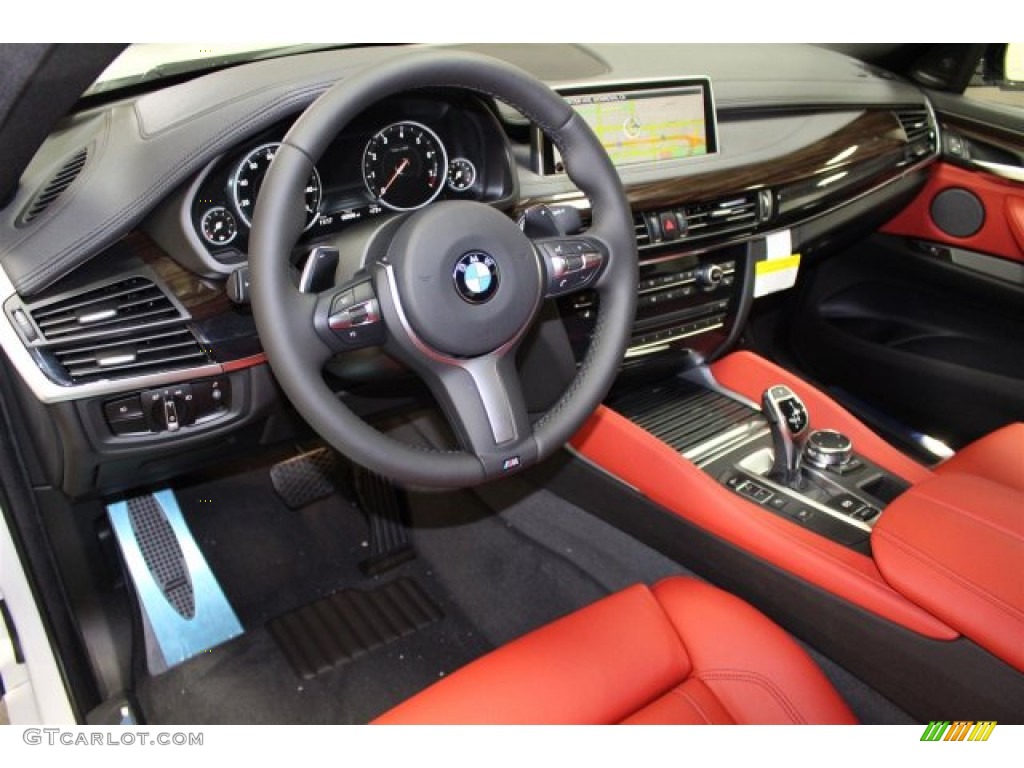 Coral Red/Black Interior 2016 BMW X6 xDrive35i Photo #107741803