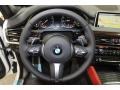 2016 BMW X6 Coral Red/Black Interior Steering Wheel Photo