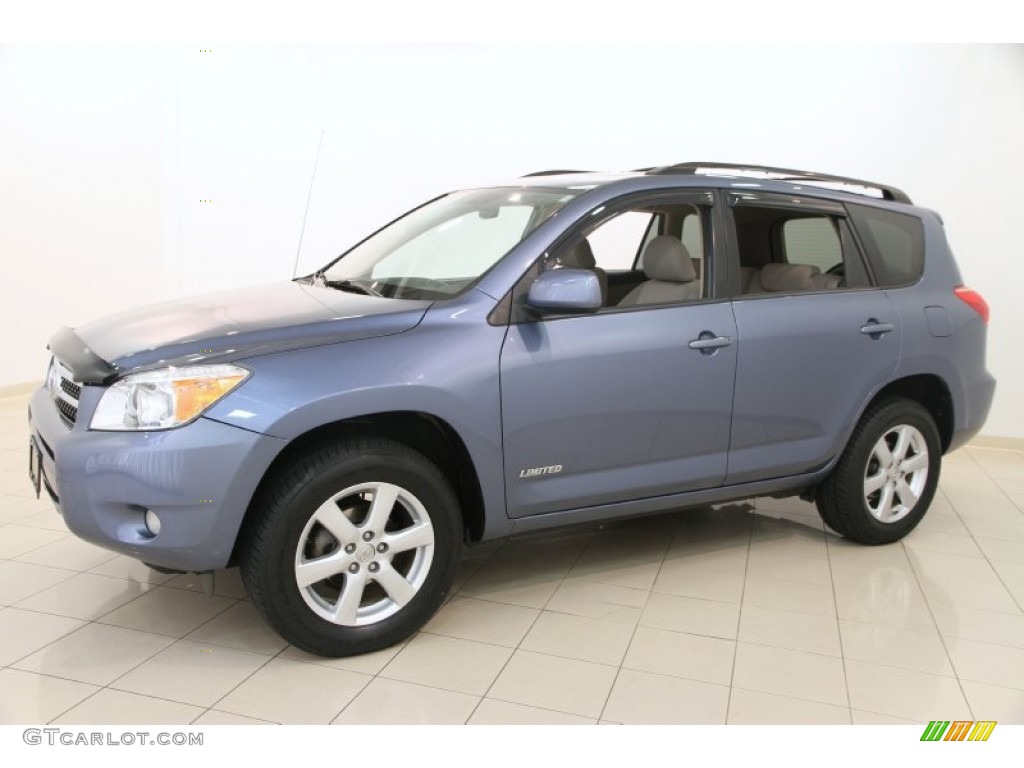 2007 RAV4 Limited 4WD - Pacific Blue Metallic / Taupe photo #3
