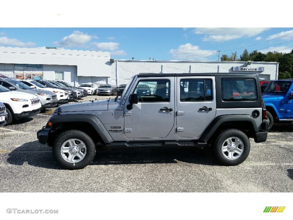 Billet Silver Metallic 2016 Jeep Wrangler Unlimited Sport 4x4 Exterior Photo #107746952