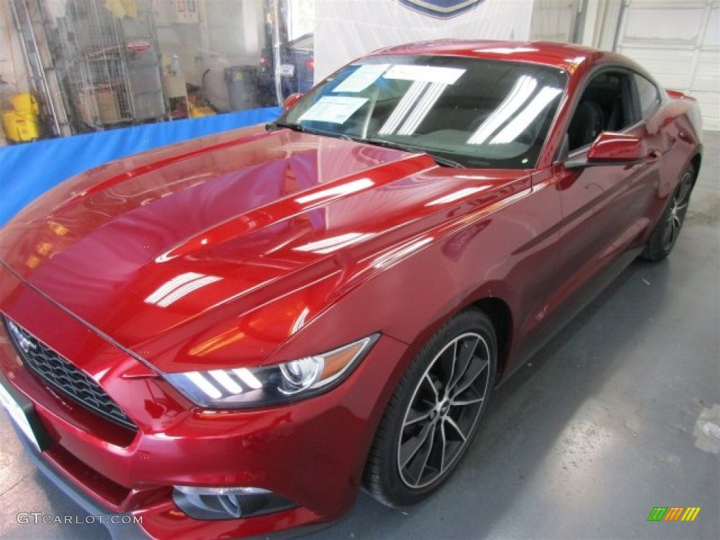 2015 Mustang EcoBoost Coupe - Ruby Red Metallic / Ebony photo #3