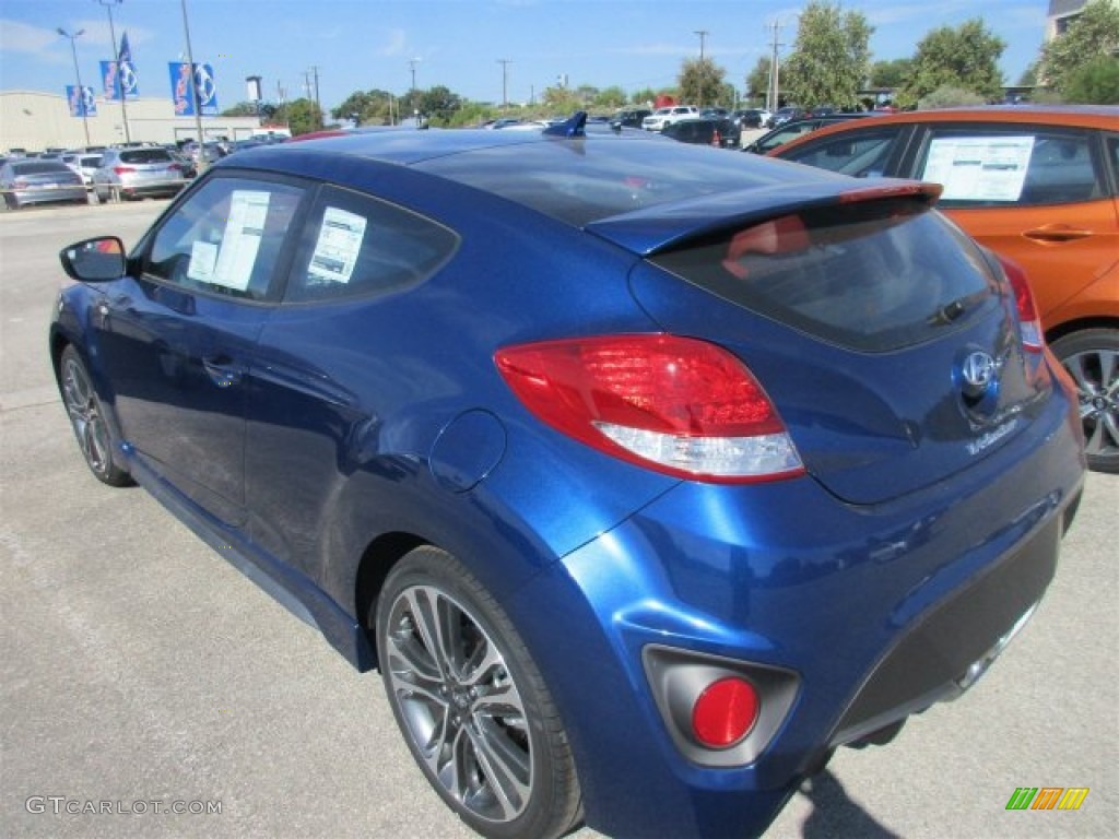 2016 Veloster Turbo R-Spec - Pacific Blue / Black/Red photo #4