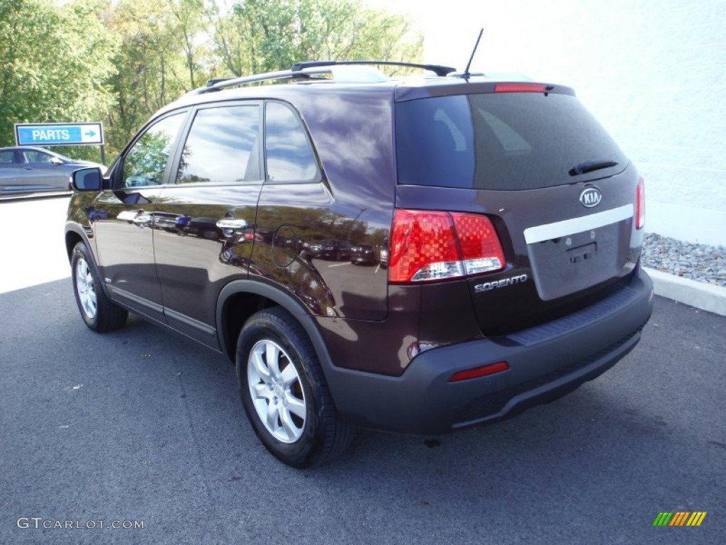 2011 Sorento LX AWD - Dark Cherry / Black photo #12