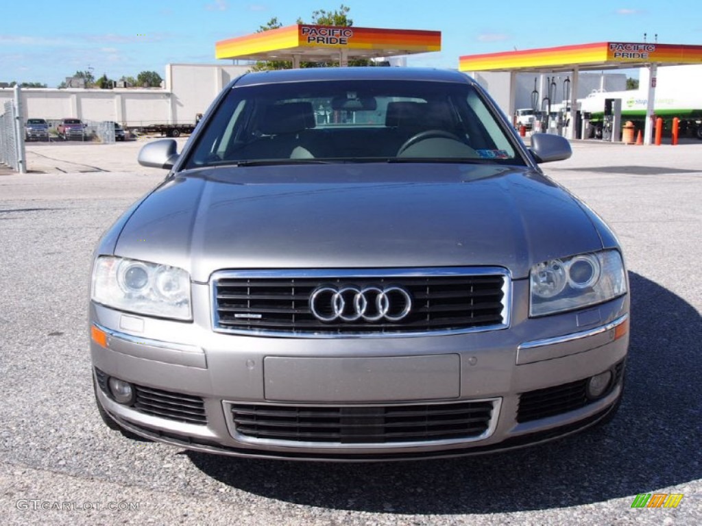 2005 A8 L 4.2 quattro - Atlas Grey Metallic / Platinum photo #9