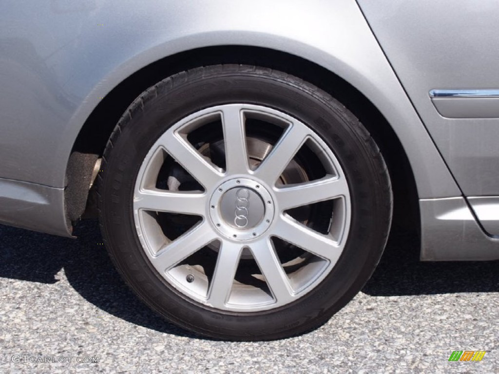 2005 A8 L 4.2 quattro - Atlas Grey Metallic / Platinum photo #13