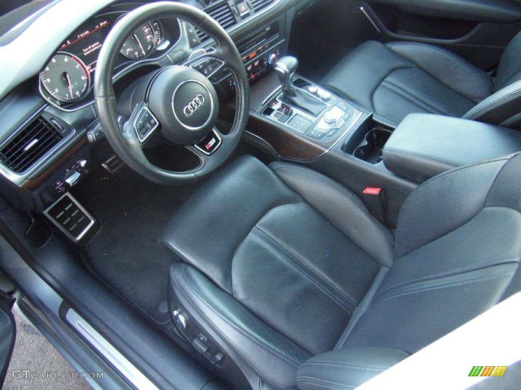 Black Valcona Leather with Comfort Seating Interior 2013 Audi S7 4.0 TFSI quattro Photo #107760467
