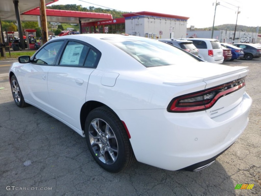 2016 Charger SXT AWD - Bright White / Black/Ruby Red photo #5