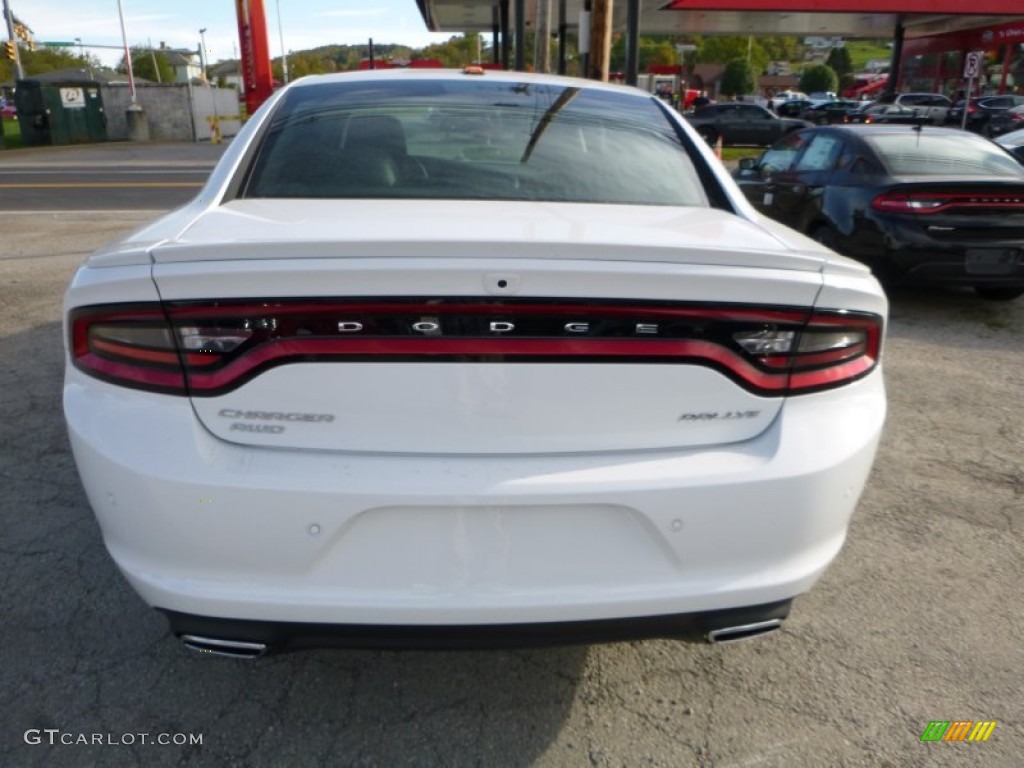 2016 Charger SXT AWD - Bright White / Black/Ruby Red photo #6