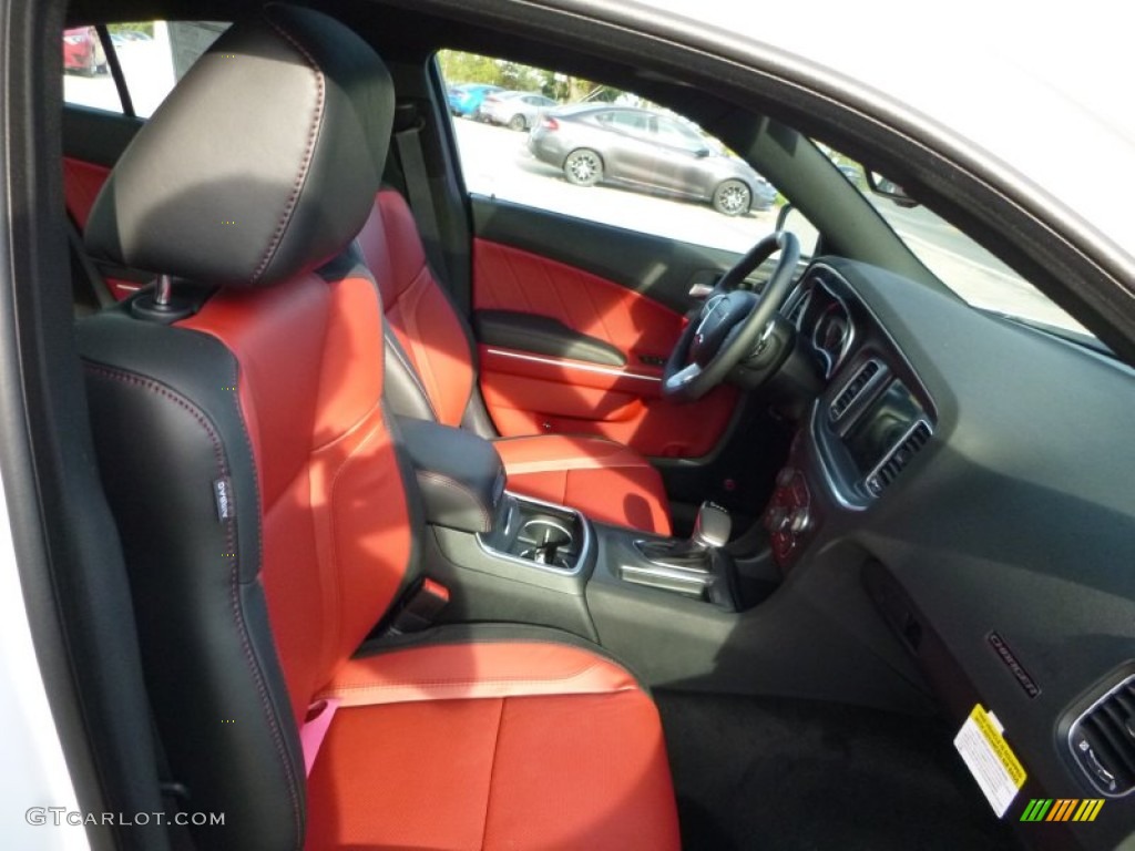 Black/Ruby Red Interior 2016 Dodge Charger SXT AWD Photo #107761274