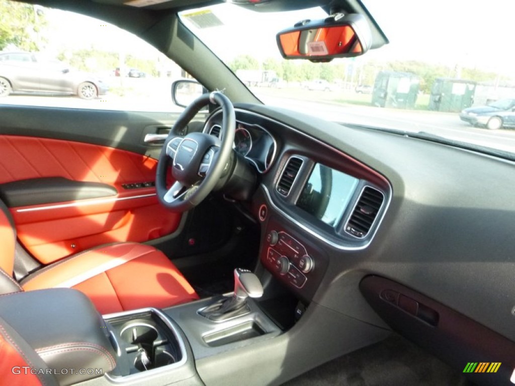 2016 Charger SXT AWD - Bright White / Black/Ruby Red photo #10