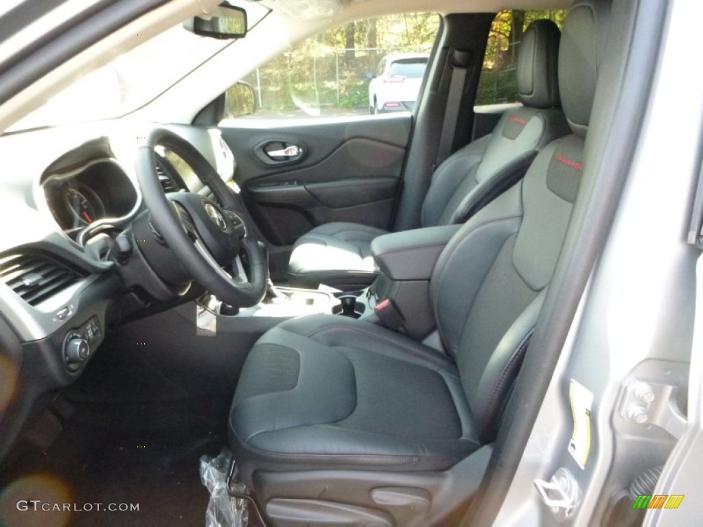 Black Interior 2016 Jeep Cherokee Trailhawk 4x4 Photo #107764445