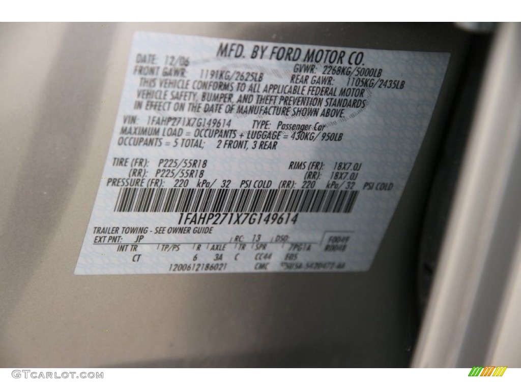 2007 Five Hundred SEL AWD - Silver Birch Metallic / Shale photo #19