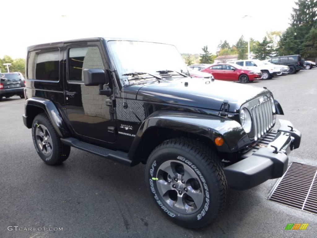 Black 2016 Jeep Wrangler Sahara 4x4 Exterior Photo #107764913