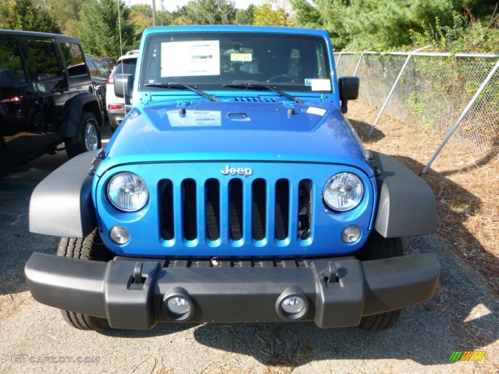 Hydro Blue Pearl 2016 Jeep Wrangler Unlimited Sport 4x4 Exterior Photo #107767898