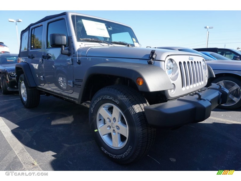 2016 Wrangler Unlimited Sport 4x4 - Billet Silver Metallic / Black photo #4