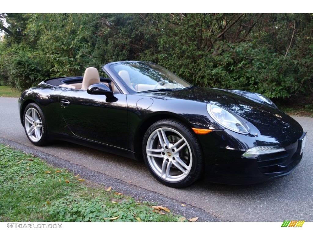 2012 911 Carrera Cabriolet - Basalt Black Metallic / Sand Beige photo #8