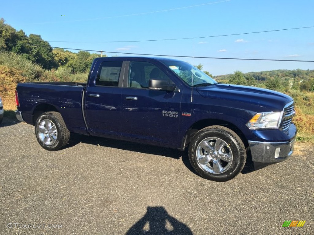 2016 1500 Big Horn Quad Cab 4x4 - True Blue Pearl / Black/Diesel Gray photo #2