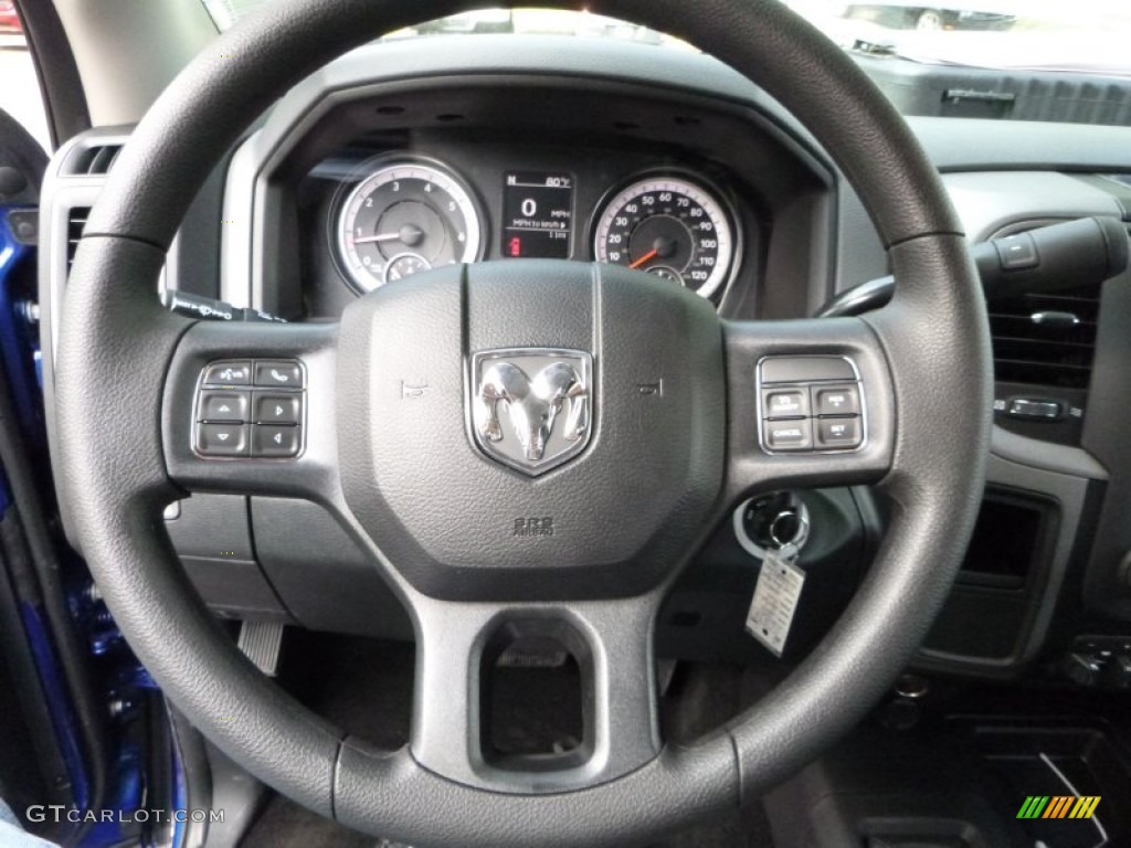 2016 Ram 2500 Tradesman Crew Cab 4x4 Black/Diesel Gray Steering Wheel Photo #107774360