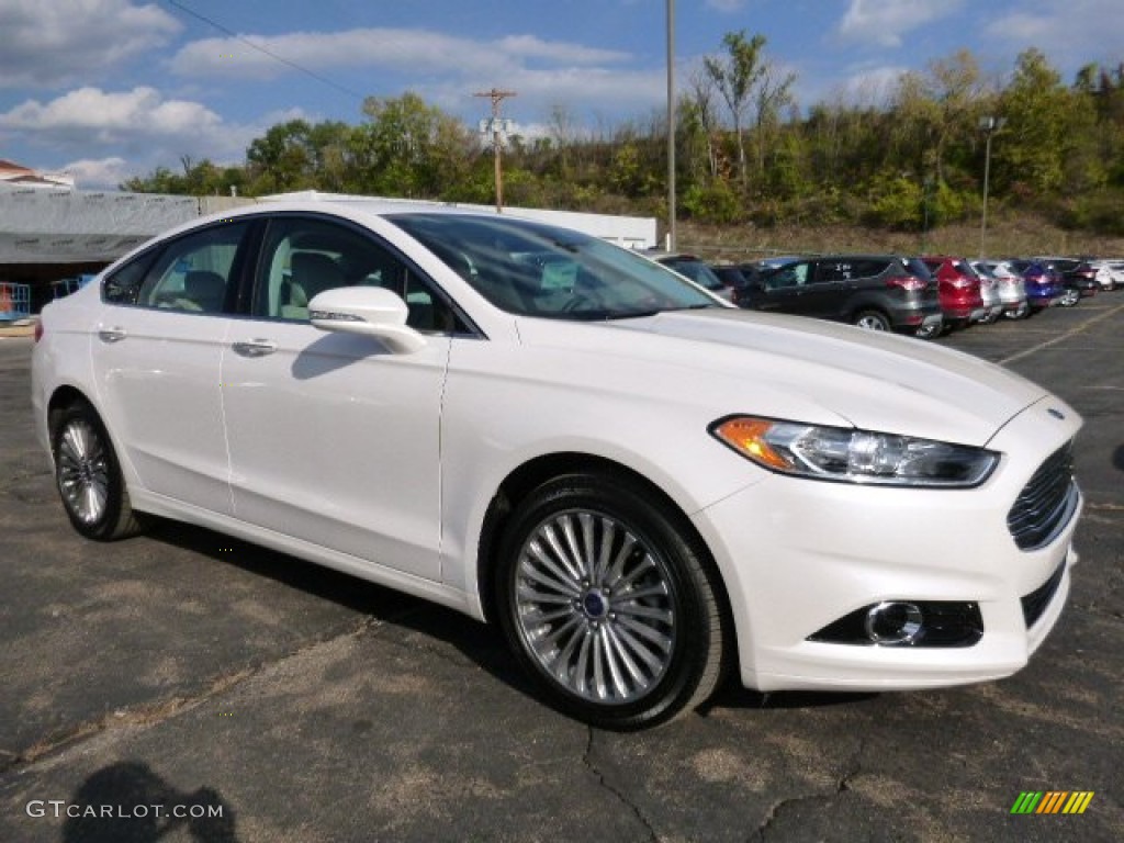 2015 Fusion Titanium AWD - White Platinum Metallic / Medium Soft Ceramic photo #1