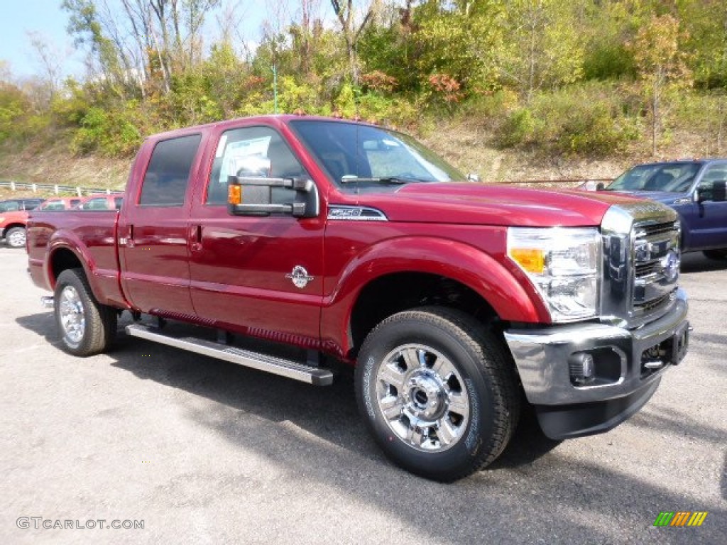 2016 F250 Super Duty Lariat Crew Cab 4x4 - Ruby Red Metallic / Black photo #1